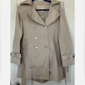 Michael Michael Kors Women’s Medium Tan Beige Trench Coat Jacket Lined